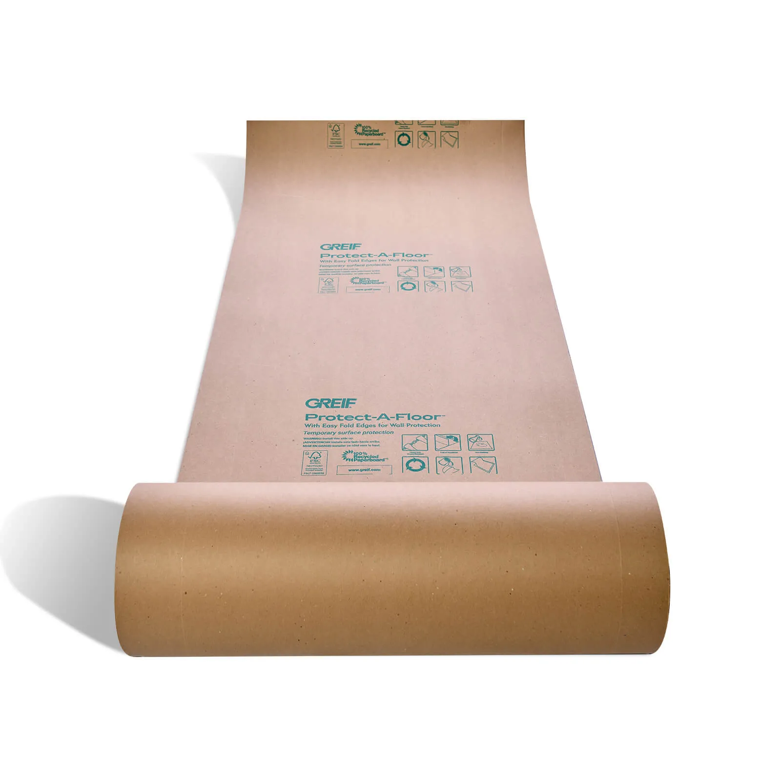 PAF colocado plano a partir de un rollo