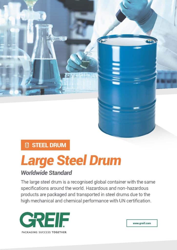 Large Steel Drum Sell Sheet