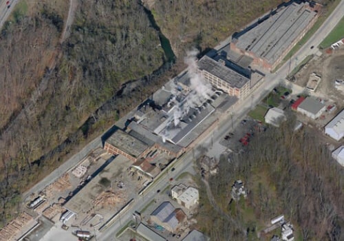 an aerial view of Cincinnati Paperboard facility