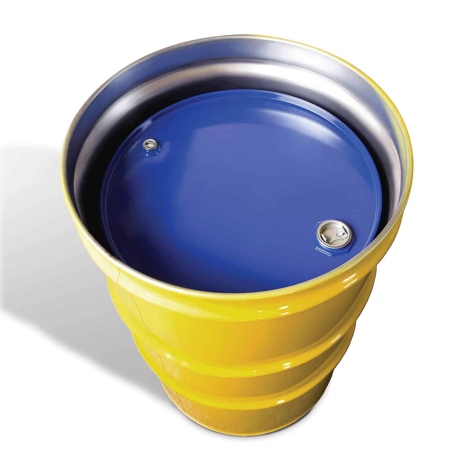 greif salvage drum from the inside. Salvage drum is a yellow steel drum designed to encase a leaking barrel of plastic, steel, or other material to contain leakage