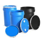 an assortment of tapered side plastic drums showing a wide range of offerings