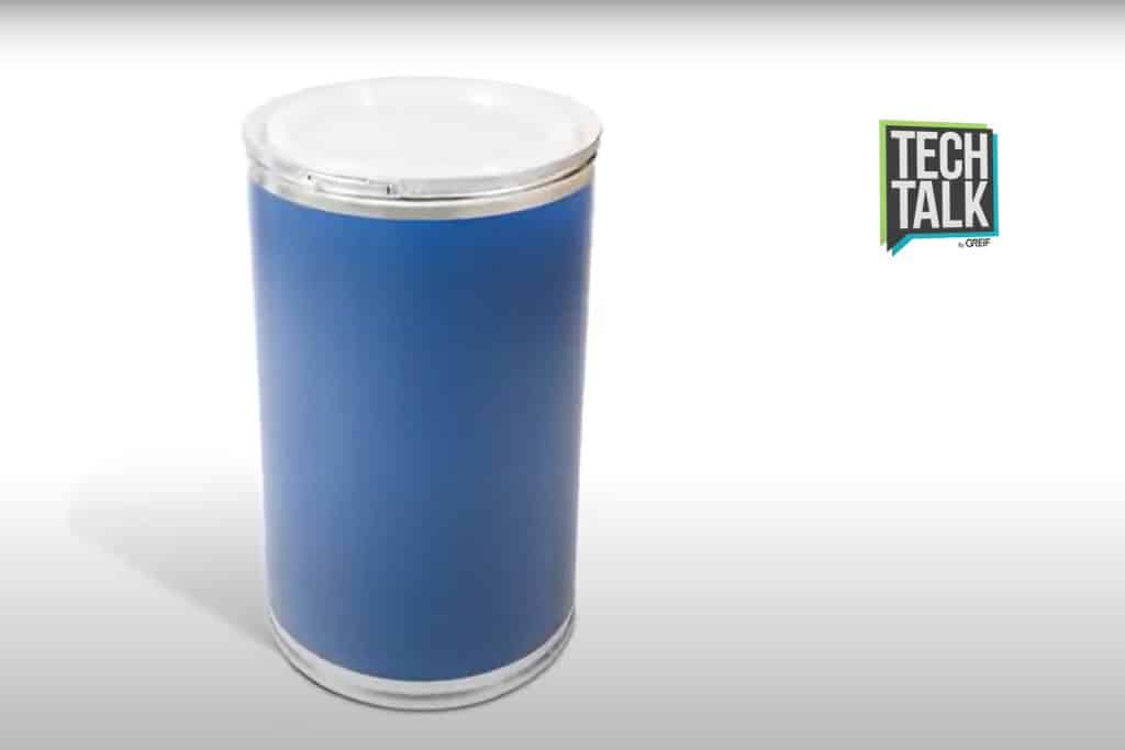 blue Liquipak Fibre Drum