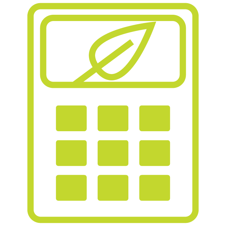 green tool calculator icon