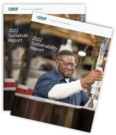 Thumbnail Greif 2022 Sustainability Report cover stacked