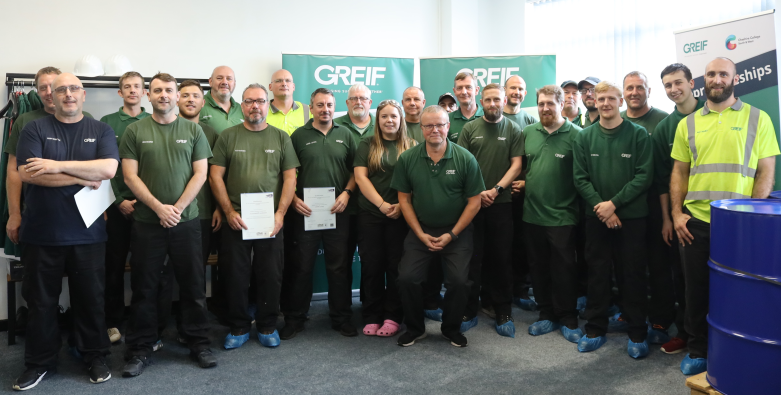 July celebration of Greif UK colleague learning achievements