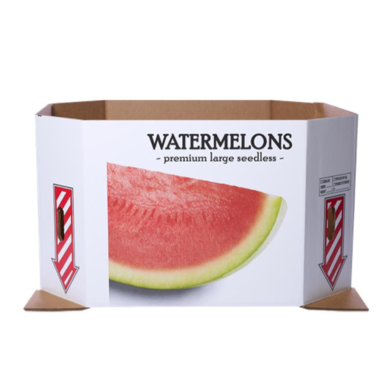 A watermelon bin that's empty and ready for fresh produce to be put in it