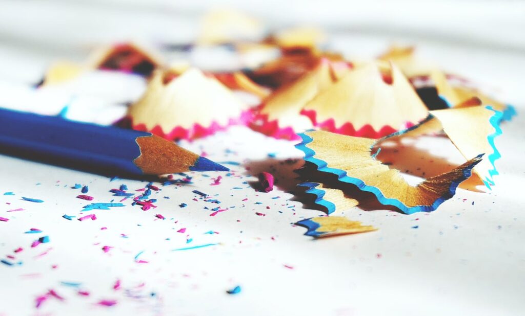 crayon shavings