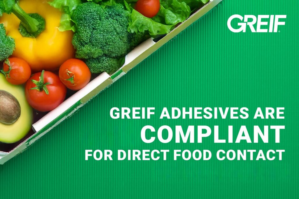image showing finished goods that hold fruit in reference to the food compliant adhesives offered by Greif